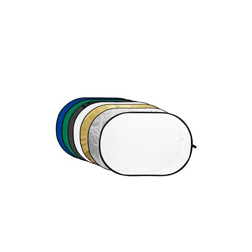 Godox 7 in 1 Goud, Zilver, Zwart, Wit, Transparant, Blauw, Groen Reflector disc - 100x150cm
