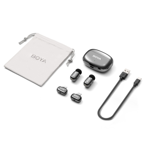 Boya Mini 2-01 (Grey) 1x RX USB-C + 1x RX Lightning + 2x TX
