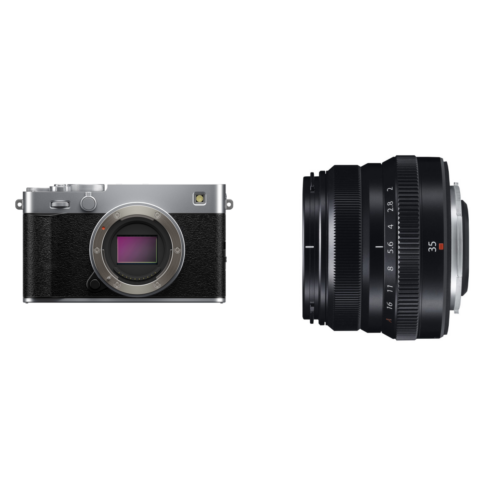 Fujifilm X-E5 Zilver Body + XF 35mm f/2.0 WR Zwart
