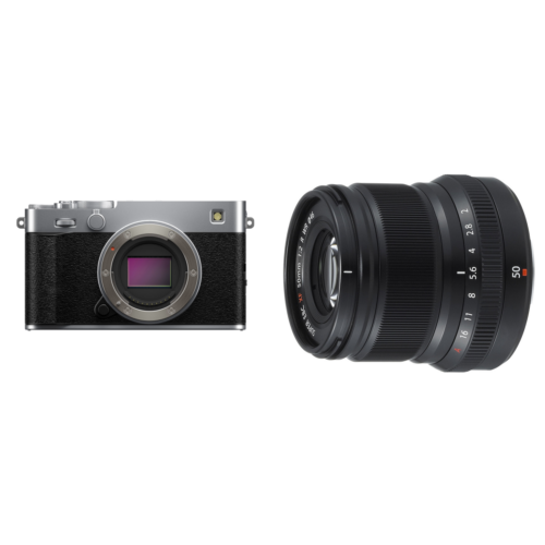 Fujifilm X-E5 Zilver Body + XF 50mm f/2.0 WR Zwart