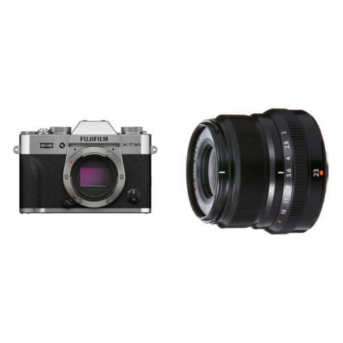 Fujifilm X-T30 III Body - Zilver + XF 23mm f/2.0 WR Zwart