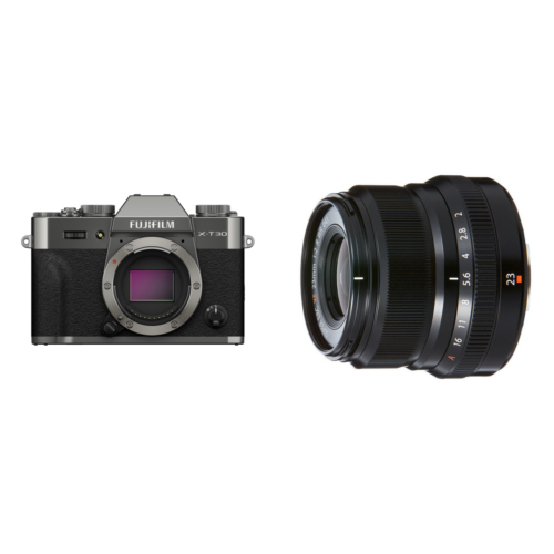 Fujifilm X-T30 III Body - Charcoal + XF 23mm f/2.0 WR Zwart