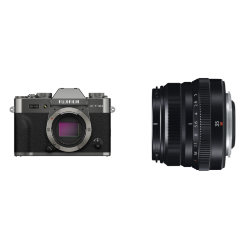 Fujifilm X-T30 III Body - Charcoal + XF 35mm f/2.0 WR Zwart