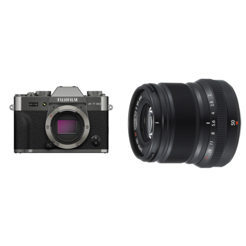 Fujifilm X-T30 III Body - Charcoal + XF 50mm f/2.0 WR Zwart