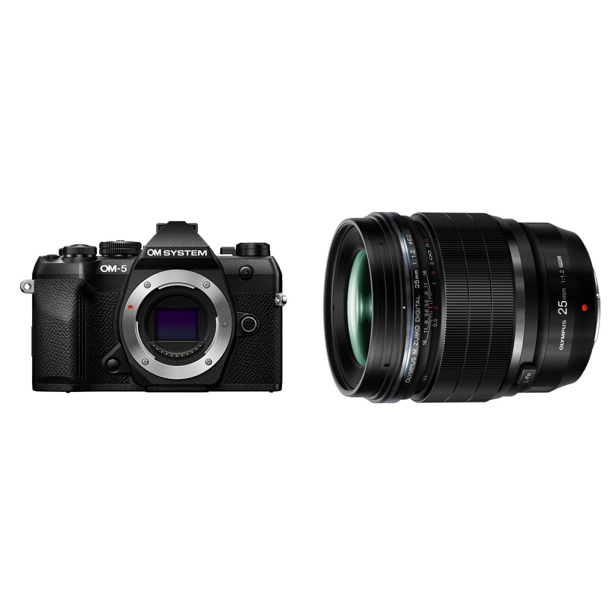 OM System OM-5 II Body - Zwart + M.Zuiko Digital ED 25mm f/1.2 PRO