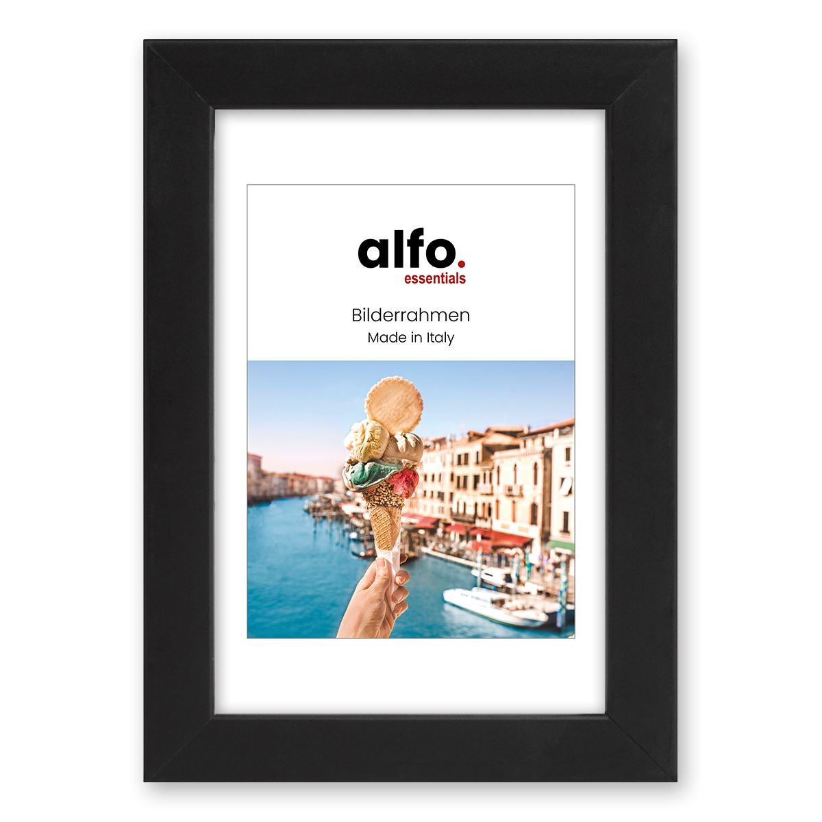 alfo. Amalfi 13x18 cm zwart hout fotolijst