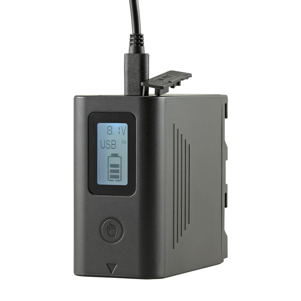 Jupio *ProLine* NP-F970 LCD (Micro USB + Type C input / USB 5V 2.1A output) 10050mAh