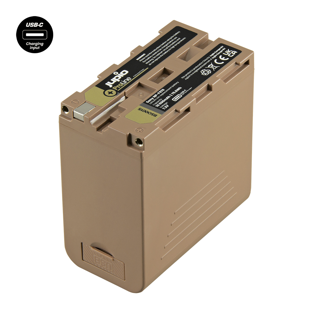 Jupio *ProLine* NP-F970 (USB-C 20W PD input/output) 10500mAh