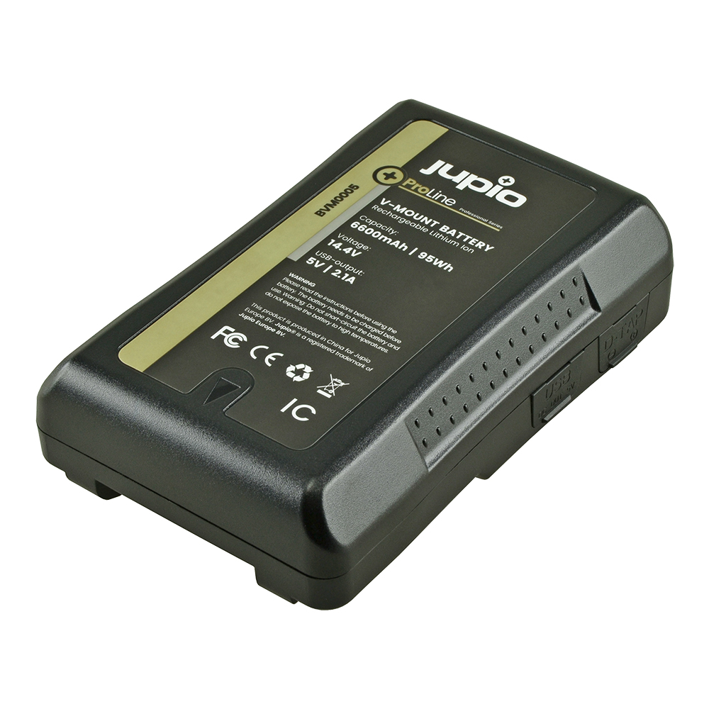 Jupio *ProLine* V-Mount battery LED Indicator 14.4v 6600mAh (95Wh) - D-Tap and USB 5v DC Output