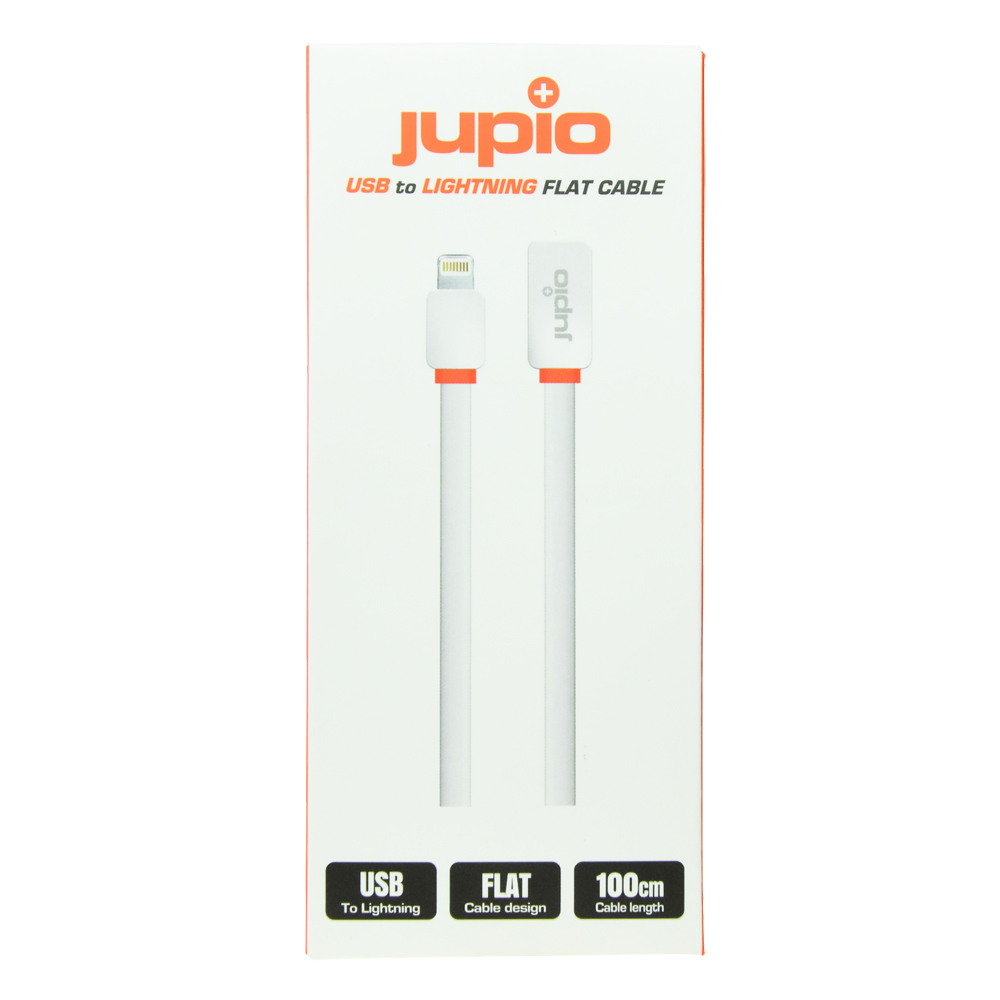 Jupio Flat Cable Lightning to USB WHITE 1M