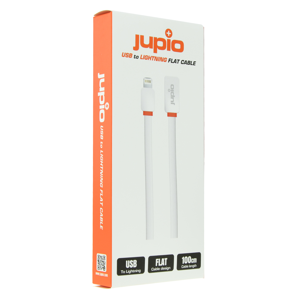 Jupio Flat Cable Lightning to USB WHITE 1M