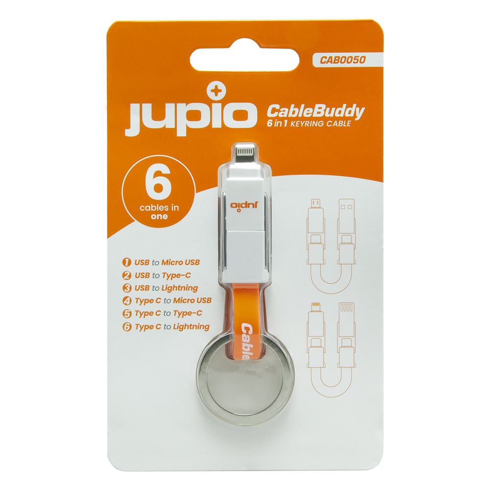 Jupio CableBuddy 6 in 1 Keyring Cable