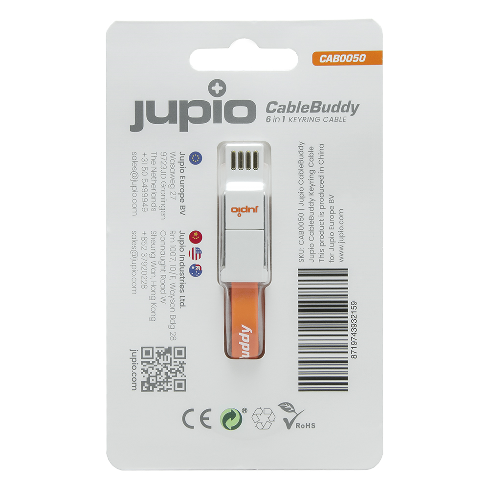 Jupio CableBuddy 6 in 1 Keyring Cable
