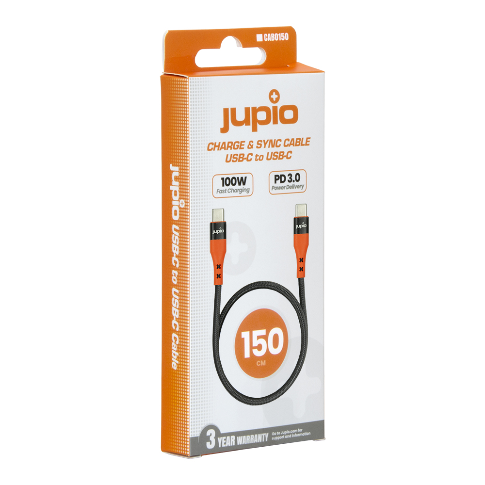Jupio USB-C to USB-C cable 150cm (100W USB 2.0)