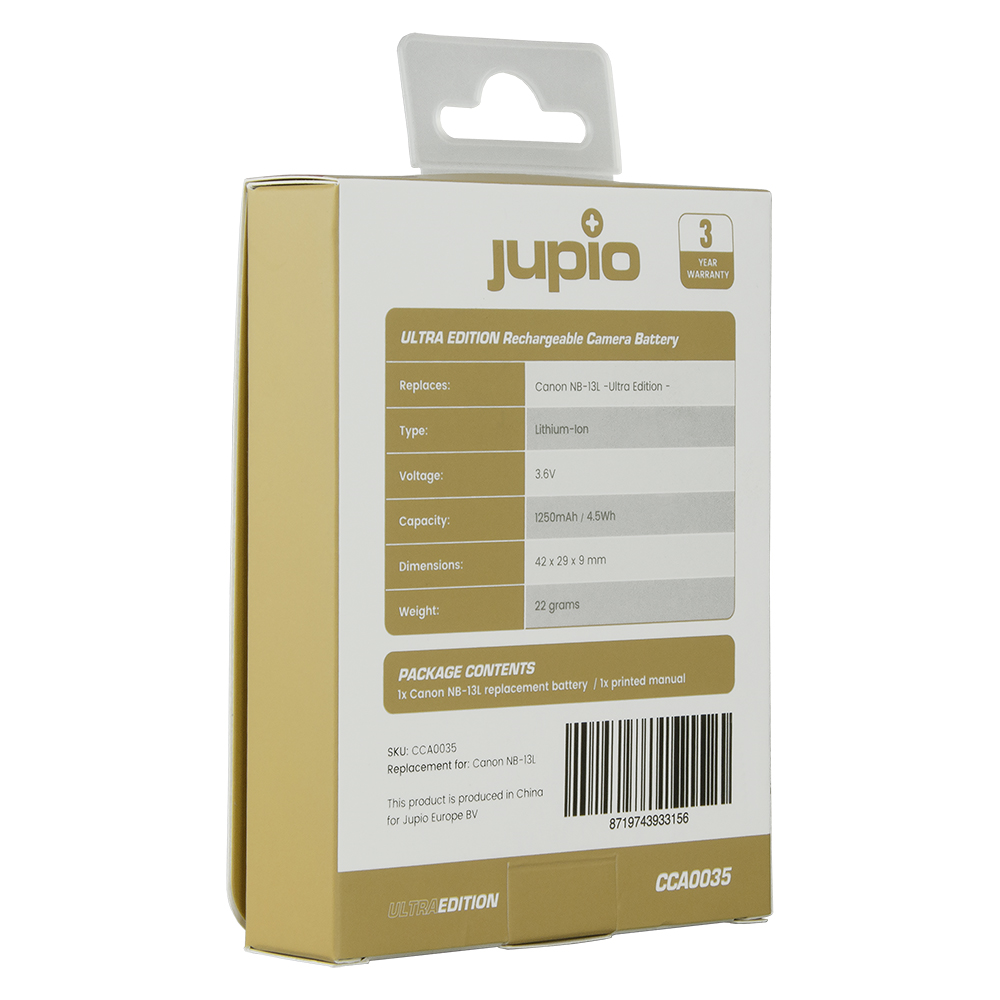 Jupio NB-13L *ULTRA* 1250mAh