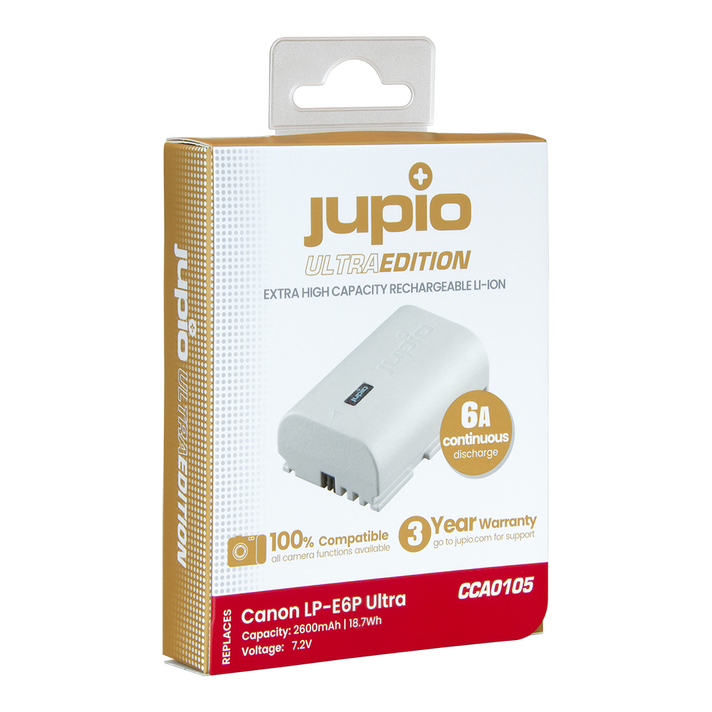 Jupio LP-E6P ULTRA 2600mAh (6A continuous discharge) 18.7Wh