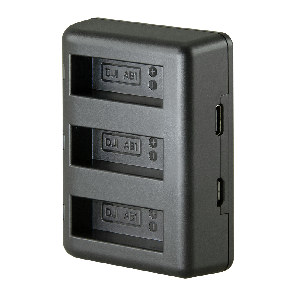 Jupio Value Pack: 2x Battery DJI Osmo Action AB1 1220mAh + Compact USB Triple Charger