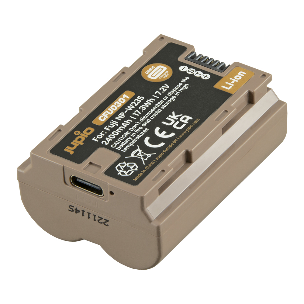 Jupio NP-W235 ULTRA C met USB-C input - 2400mAh