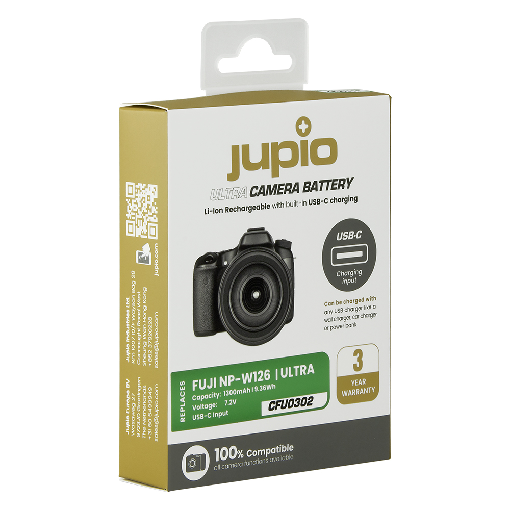 Jupio NP-W126S *ULTRA C* (USB-C input) 1300mAh