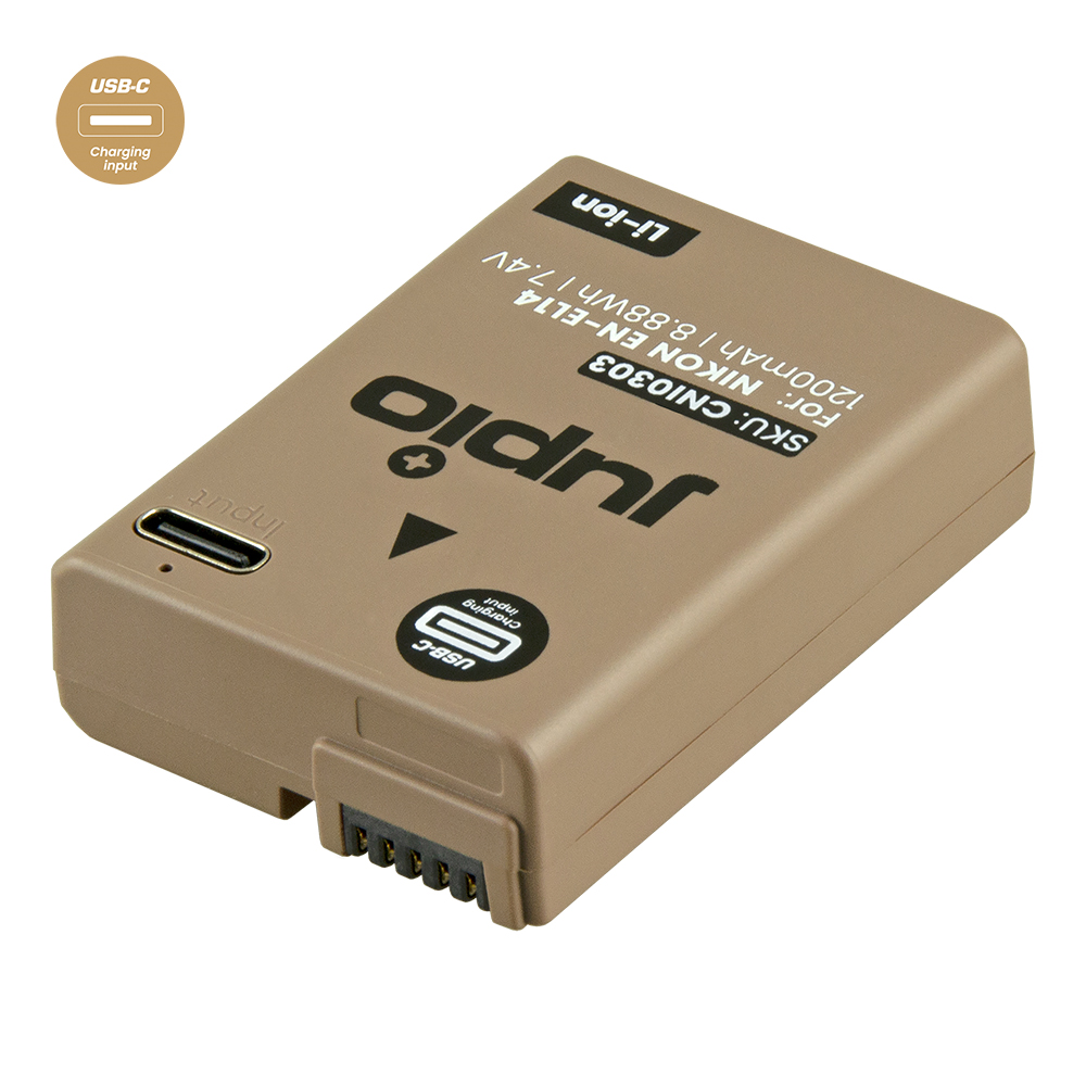 Jupio EN-EL14A *ULTRA C* (USB-C input) 1200mAh