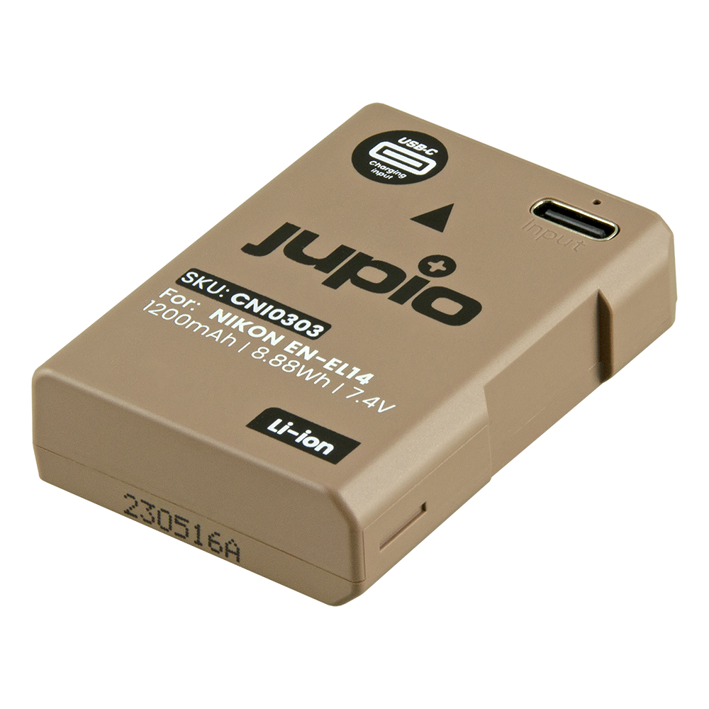 Jupio EN-EL14A *ULTRA C* (USB-C input) 1200mAh