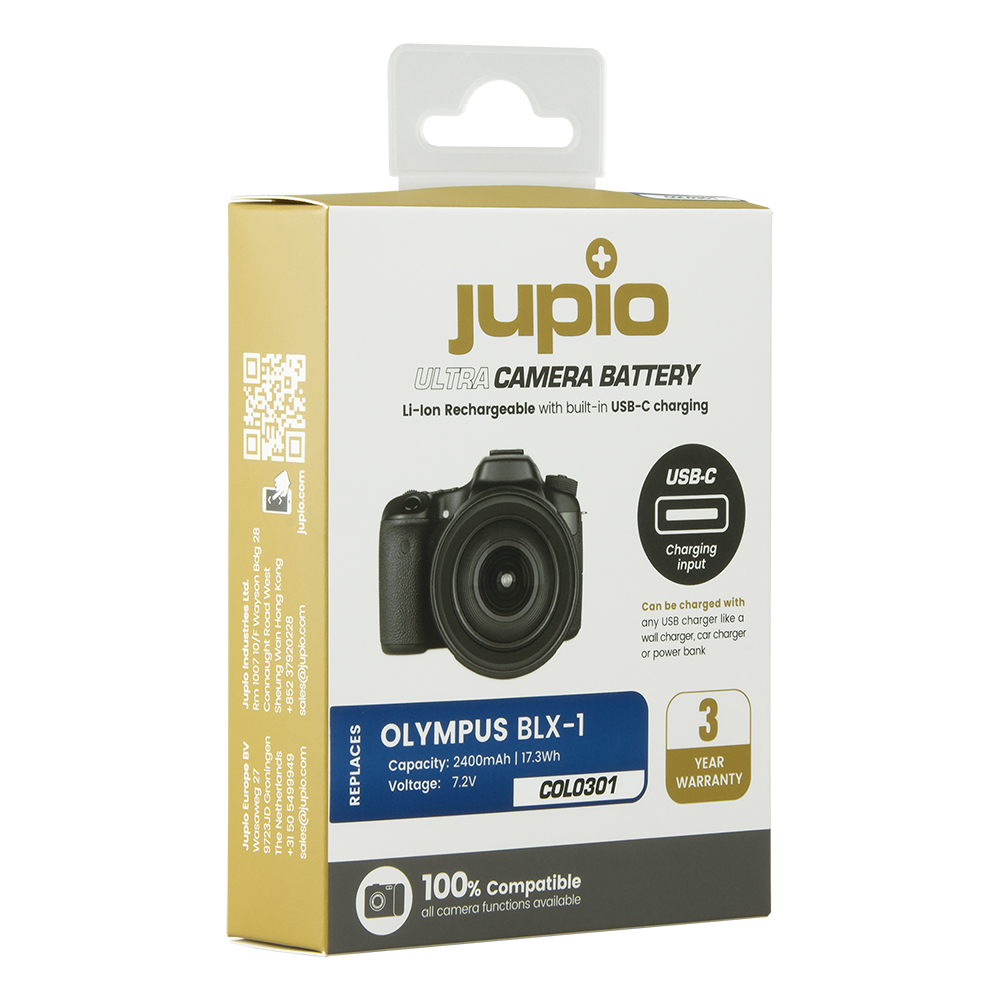 Jupio BLX-1 / BLX1 ULTRA C met USB-C input - 2400mAh