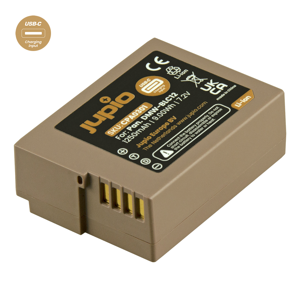 Jupio DMW-BLC12 *ULTRA C* (USB-C input) 1250mAh