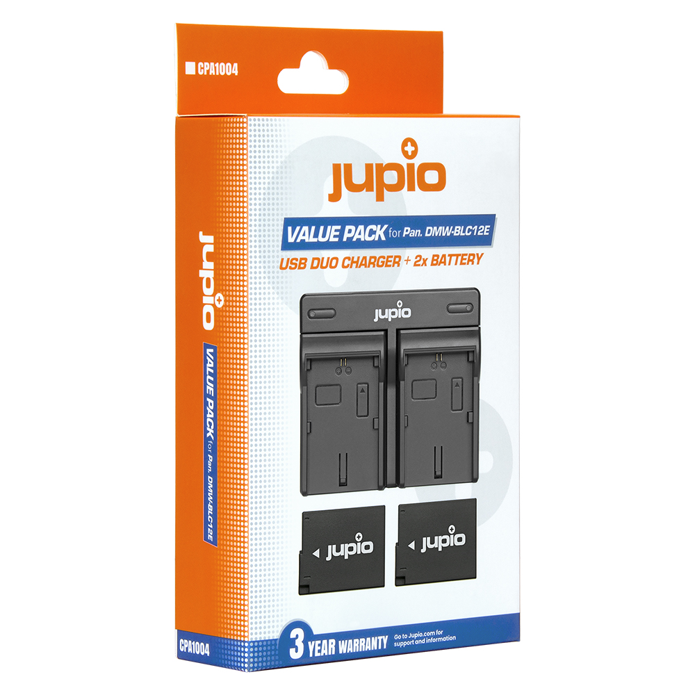 Jupio Kit: 2x Battery DMW-BLC12E + USB Dual Charger