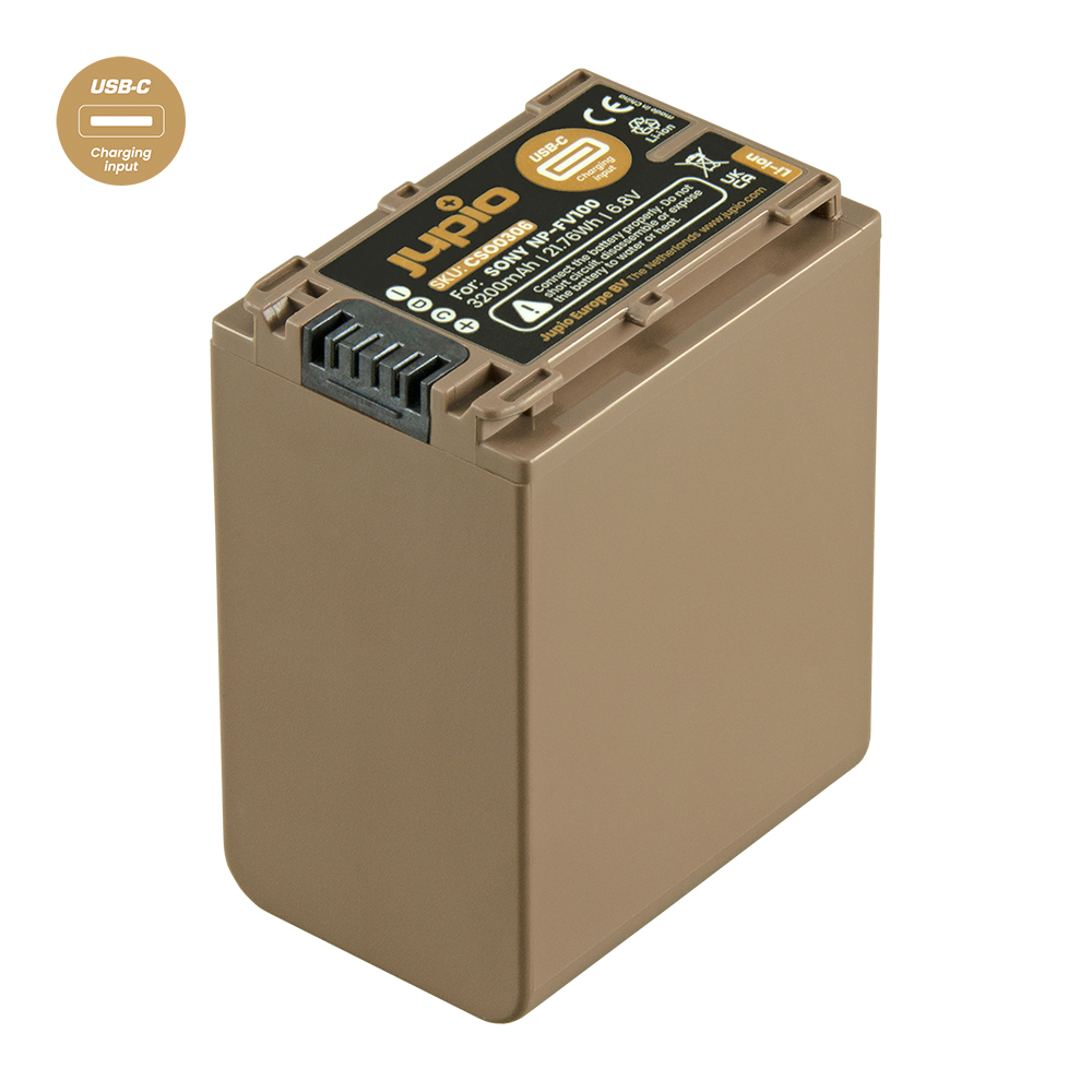 Jupio NP-FV100 *ULTRA C* (USB-C input) 3200mAh