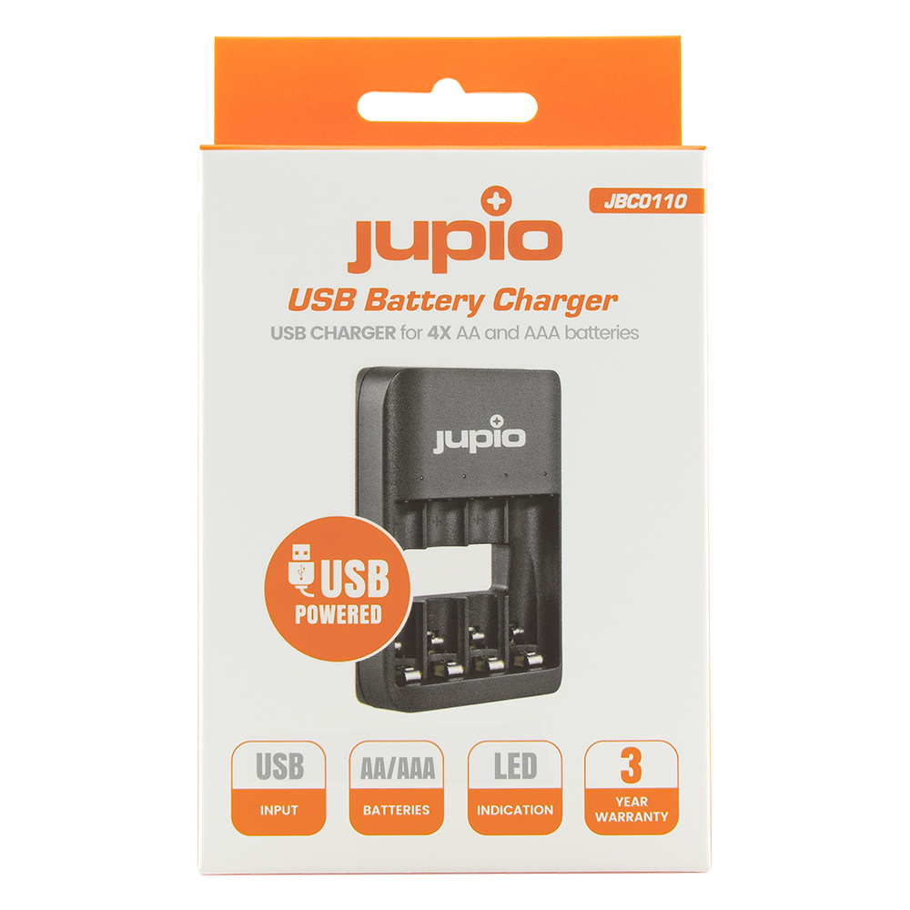 Jupio USB 4-slots Battery Charger LED