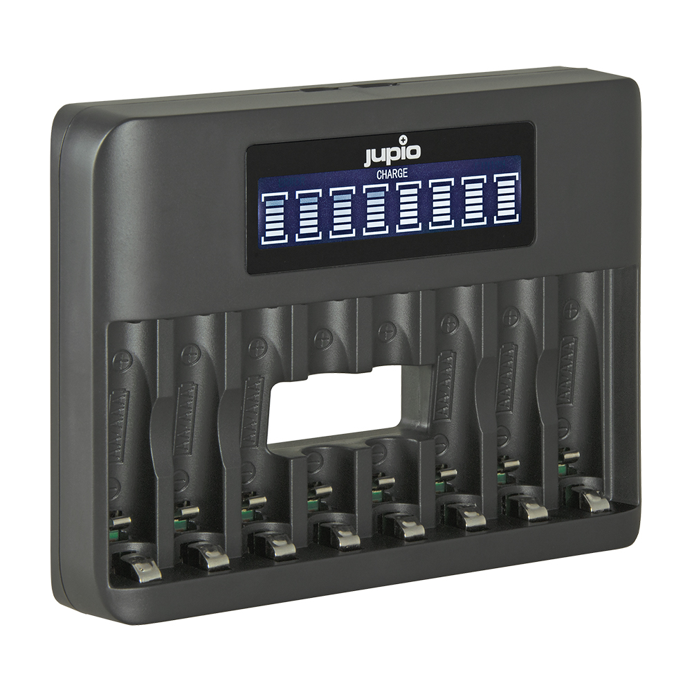 Jupio USB 8-slots Octo Battery Charger LCD