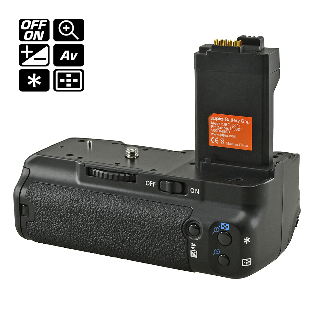 Jupio Battery Grip for Canon EOS 450D/500D/1000D (BG-E5) - no remote
