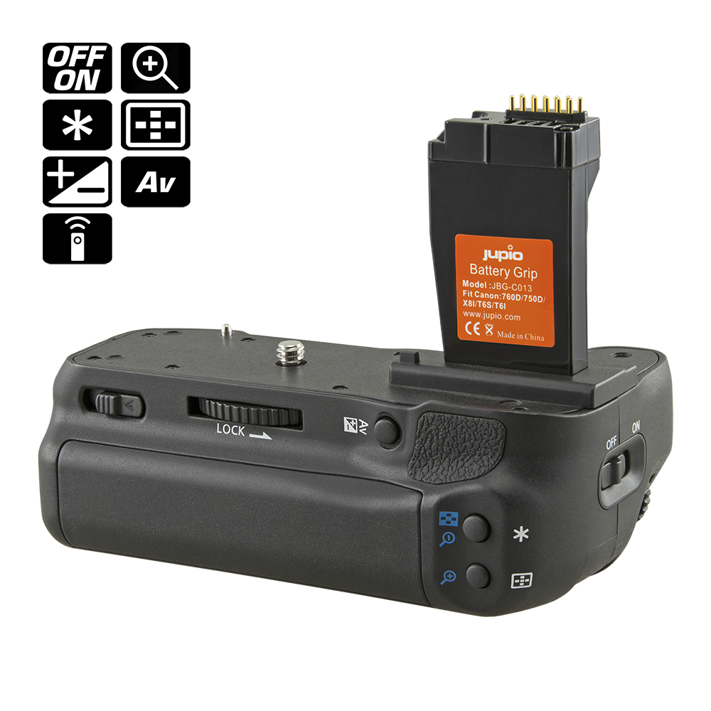 Jupio Battery Grip for Canon EOS 750D/760D/X8i/T6s/T6i (BG-E18)