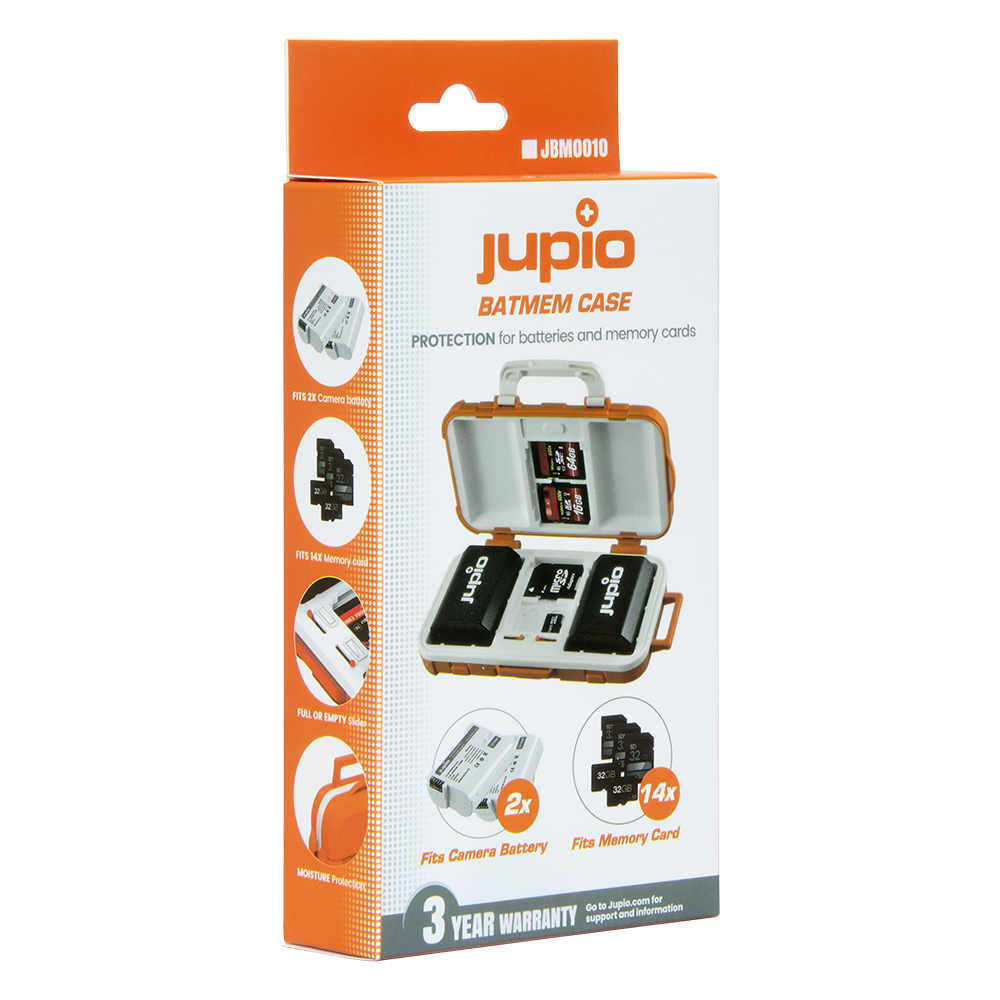 Jupio BatMem Case for 2x Camera Battery + 14 Memory Cards