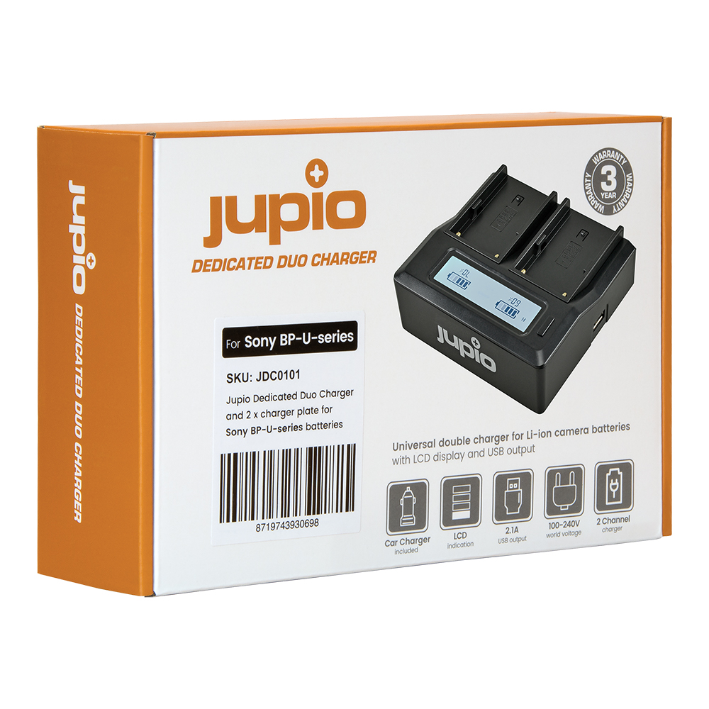 Jupio Dedicated Duo Charger for Sony BP-U series