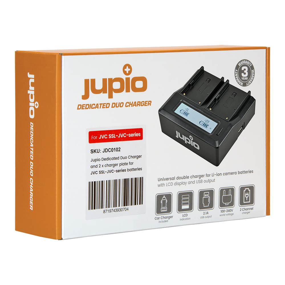 Jupio Dedicated Duo Charger for JVC SSL-JVC50 / SSL-JVC75
