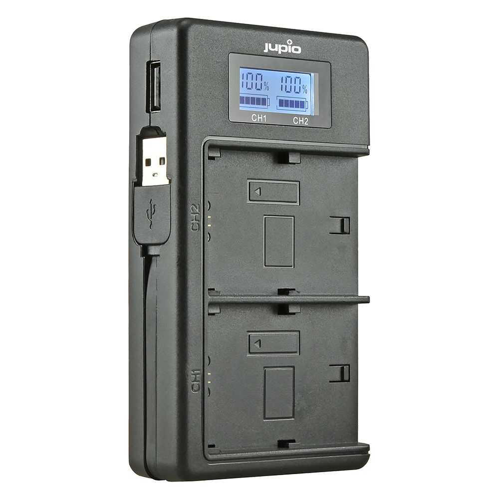 Jupio USB Dedicated Duo Charger LCD for Sony NP-FW50 JDC2012