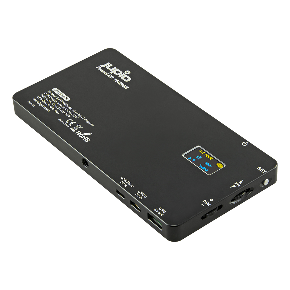 Jupio PowerLED 160 RGB with Built-in Powerbank