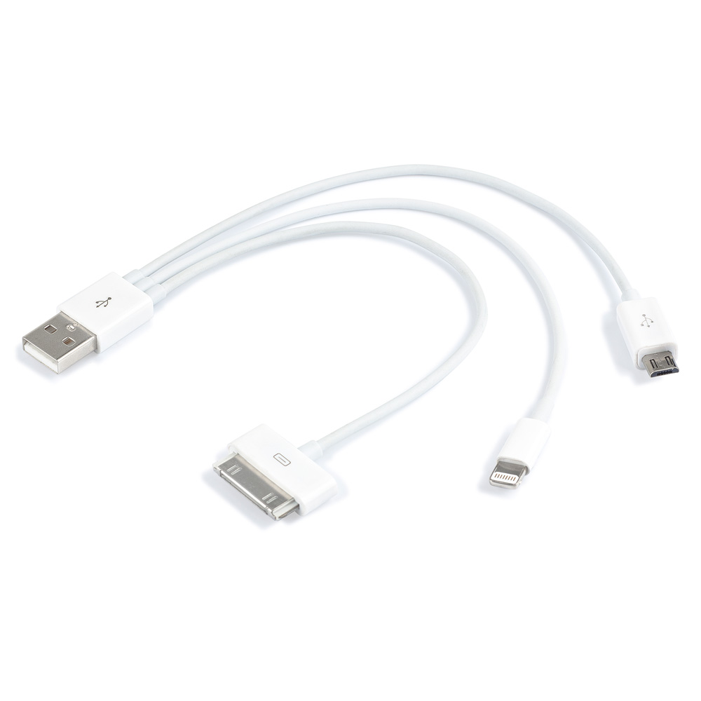 Jupio 3-in-1 kabel voor PowerVault (iPhone 4, iPhone 5, Micro USB)