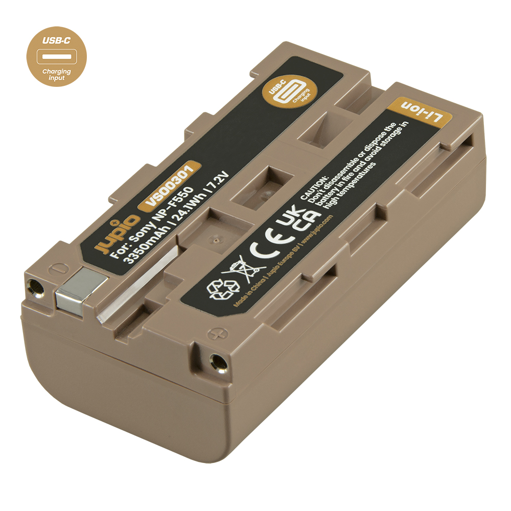 Jupio NP-F550 *ULTRA C* (USB-C input) 3350mAh