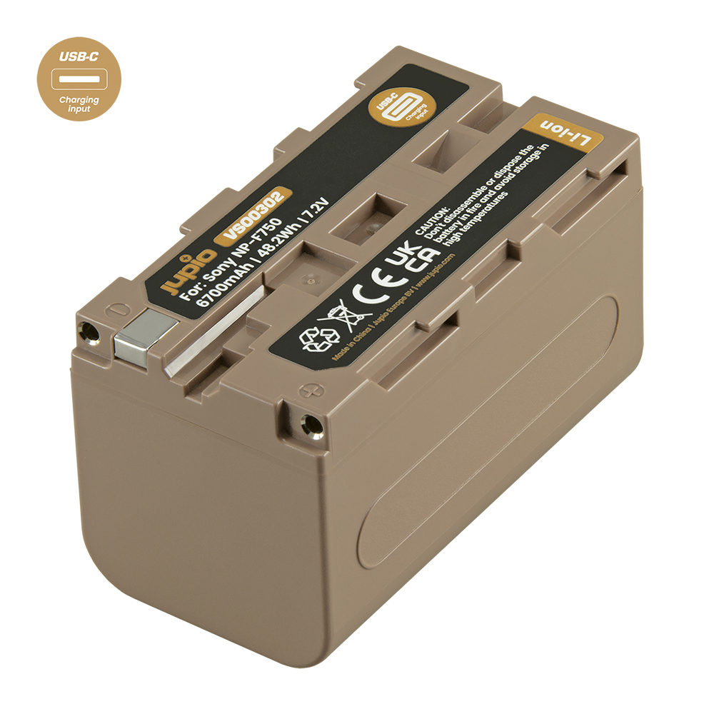 Jupio NP-F750 *ULTRA C* (USB-C input) 6700mAh